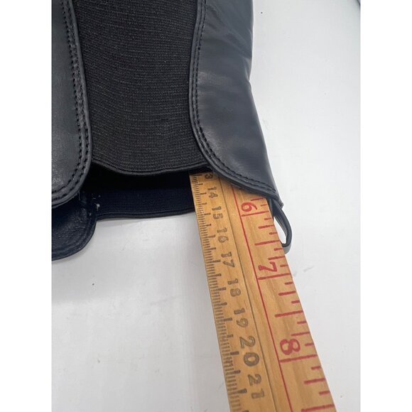 Womens Platform Wedge Ankle Boots 9.5 M Black Nine West Henrita3 Slip On Chunky - Picture 15 of 16